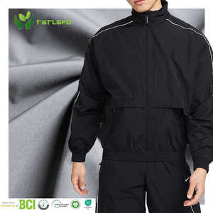 Chaquetas sostenibles ecológicas con logotipo personalizado, chaqueta cortavientos ligera con cremallera, chaqueta de chándal de nailon para hombre - Product Image 1