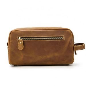 BSCI Factory - Bolsa de Aseo de Viaje para Hombre, Bolsa de Maquillaje Vintage, Bolsa de Cosméticos de Gran Capacidad de Nailon Genuino - Product Image 1