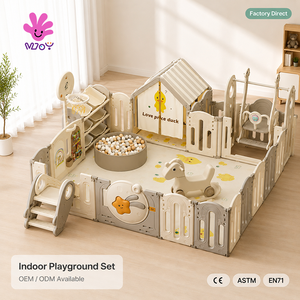 Clôture intérieure en plastique de sécurité pour enfants avec garde-corps de protection pour bébé et tapis rampant Clôture de <span class=keywords><strong>jeu</strong></span> de conception moderne - Product Image 1