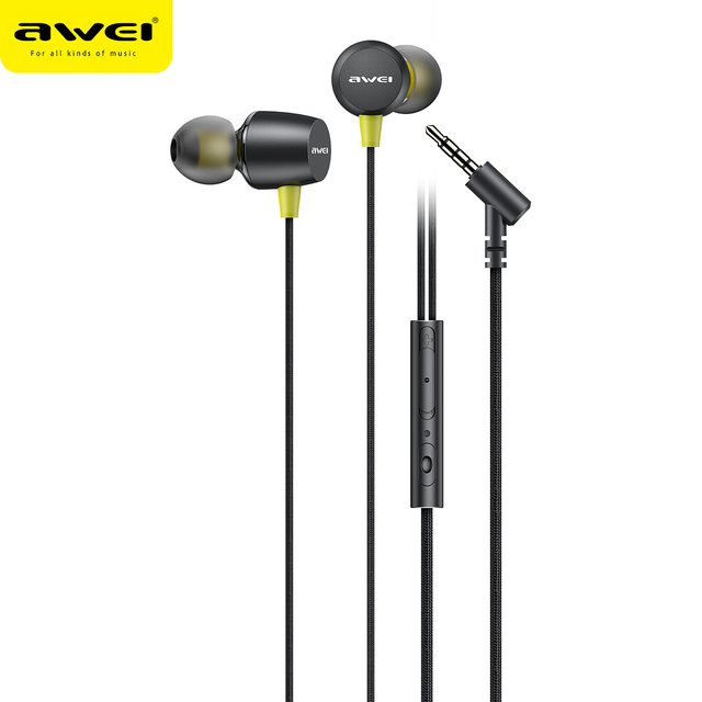 Awei High Quality L5 Wired Earphones Stereo Headphone with 3.5mm Interface and JL Chipset
