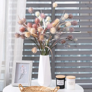 CallaFloral Fleurs Artificielles Pissenlits en Plastique Bleu Marron Clair Marron Foncé Décoration Maison Bouquets de Mariage MW09107 - Product Image 1