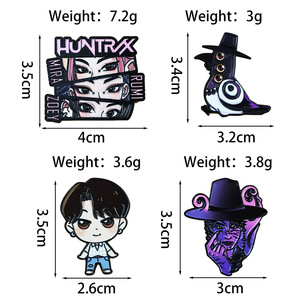 Broche de dessin animé créative Garçon et Fille Magiques, Badge décoratif personnalisé sur le thème du cinéma et de l'animation anglaise - Product Image 4