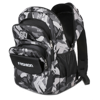 Sac à dos pour ordinateur portable 15,6 pouces en tissu Oxford imprimé camouflage, résistant à l'eau, multi-compartiments, pour l'école, les voyages et le quotidien