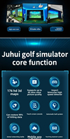 Moniteur de lancement et simulateur de golf carré tout-en-un avec capteur de caméra double haute vitesse, moniteur/Wi-Fi, résolution 1280x720