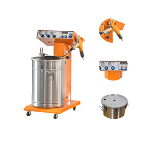 Nouvelle machine de revêtement électrostatique en poudre Ailin avec pompe et <span class=keywords><strong>pistolet</strong></span> manuel pour jantes en acier, réduisant les pertes de poudre - Product Image 1