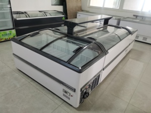 Congélateur commercial combiné à îlot, éclairage LED, réfrigérateur de supermarché, congélateur à glace écoénergétique - Product Image 1
