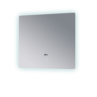 Miroir de salle de bain LED à économie d'énergie, étanche, anti-buée, rétroéclairé, à intensité variable, mural