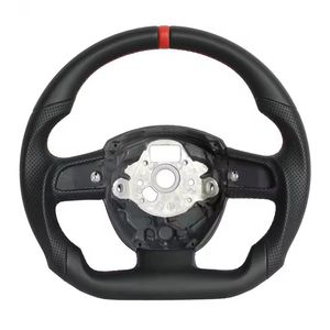 Pour <span class=keywords><strong>Audi</strong></span> A3 A4 A5 S4 S5 RS3 RS4 RS5 2008 2009 2010 2011 2012 Volant en cuir à fond plat Volant Sport - Product Image 2