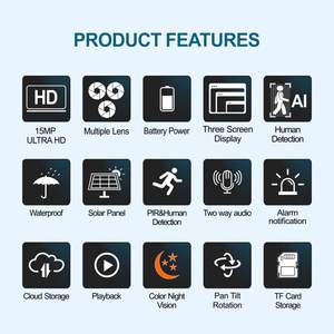 Cámara Solar AOV 4G/WIFI al por Mayor, Cámara <span class=keywords><strong>de</strong></span> Triple Lente Ultra HD <span class=keywords><strong>de</strong></span> 12MP, Tarjeta Micro SD y Almacenamiento en la Nube, Cámaras CCTV - Product Image 5