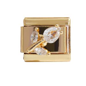 Modular Charm <b>Bracelet</b> Gold Tone <b>Crystal</b> Rhinestone Unisex Jewelry Gift Accessory Chain - Product Image 3