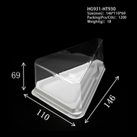 Nouvelle conception de boîte à gâteau triangulaire transparente avec fourchettes, contenants pour tranches de gâteau triangulaires, boîtes à gâteau pour cheesecake, mini-tarte, boîte à gâteau