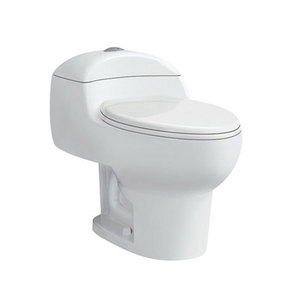 Inodoro de Cerámica Blanco de Una Pieza de Venta Caliente, con Doble Descarga y Drenaje Sifónico, Montado en el Suelo, Accesorio de Baño WC - Product Image 4