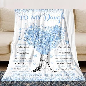Daughter Birthday Gift Flannel <b>Blanket</b> <b>Throw</b> <b>Blanket</b> Nap <b>Blanket</b> Lightweight Breathable for Bed Sofa Couch Custom Print - Product Image 4