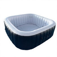 NEOKUDO OEM Spa gonflable moderne pour l'extérieur avec 120 jets, capacité pour 2 personnes, design carré portable