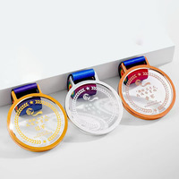 Médailles personnalisées en verre, cristal et métal, plaquées bronze, argent et or, gravées, avec impression UV, coffret cadeau portable