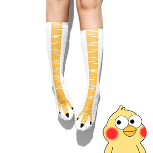 Calcetines de Moda para Mujer, Hasta <span class=keywords><strong>la</strong></span> Rodilla, con Diseño de Pata de Pollo, Calcetines Ajustados para Chicas y Damas, con Diseño 3D de Cara de Animal, Calcetines Divertidos - Product Image 3