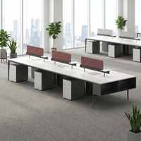 Bureau de travail en bois moderne, écologique, durable et de haute qualité, cloisons en bois, ergonomique, pour 2 à 8 personnes, usage commercial en open space