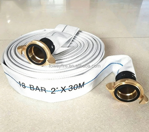Tuyau d'incendie blanc de taille Storz 1.5 "x 30 mètres avec tuyau d'eau de couplage Storz en cuivre et aluminium pour vanne - Product Image 2
