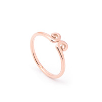 Nouvelle bague pour femme en acier titane électroplaqué or rose, design nuages porte-bonheur, ouverte, créative et tendance pour la Saint-Valentin