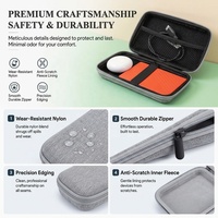 Étui de rangement pour appareils électroniques à coque rigide, sac de voyage en EVA pour câbles avec poche avant pour chargeur, batterie externe, câbles USB