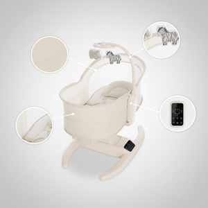 Chaise berçante électrique pour bébé Mastela en métal et plastique, berceau intelligent pour nouveau-né, lit pour bébé, capacité de charge de 12 kg/18 kg, 0-3 <span class=keywords><strong>mois</strong></span> - Product Image 2