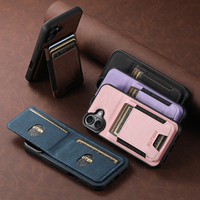 Coque de téléphone SUTENI pour iPhone 18 Pro Max avec bande élastique, porte-cartes et support, aspect givré, en similicuir de luxe, compatible 17 16 Plus 15 14 13 12