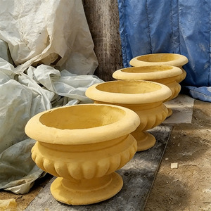 Jardinière d'aménagement paysager personnalisée pour l'image de marque de l'entreprise, en argile fibreuse, couleur sur mesure, écologique, pour usage en <span class=keywords><strong>jardin</strong></span> et intégration architecturale - Product Image 2