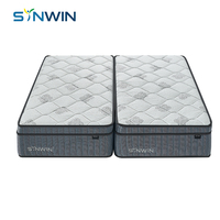 Matelas hybride souple de 11,4 pouces avec mousse nuage et système de ressorts ensachés, roulé dans une boîte, respirant, durable, pour usage hôtelier