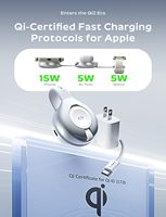 LISEN Chargeur sans fil 3-en-1 Qi2 15W Station de charge rapide magnétique pliable pour iPhone 17 16 15 Watch AirPods Bureau