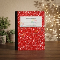 100 Blatt genähtes Notizbuch mit gesprenkeltem Einband, Schüler-Übungsheft, kundenspezifischer OEM-Druck, Schulbedarf