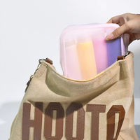 Sac de rangement transparent en silicone élégant, pochette de voyage pour la maison, organisateur de maquillage et de produits de toilette avec fermeture éclair pour l'aéroport, liquide cosmétique