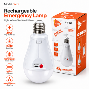 Ampoule LED à Vendre : 20W 6500K Blanc Froid, Rechargeable USB, Batterie au Lithium, Idéale pour le Camping et la Maison, Lumière d'Urgence pour Plafond - Product Image 4