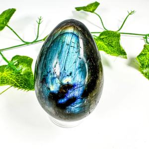 Vente en gros d'œufs miniatures en labradorite bleue naturelle sculptés à la main, décoration d'intérieur, style Feng Shui, cadeau d'anniversaire - Product Image 1