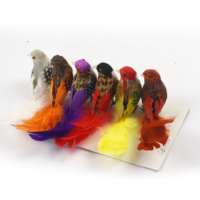 Vente chaude Oiseau de plumes colorées Oiseau artificiel pour la décoration de fête