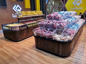 Kệ Trưng Bày Sô Cô La Bằng Gỗ Cổ Xưa Làm Từ Nhà Máy Trung Quốc Để Trưng Bày Cửa Hàng Kẹo - Product Image 6