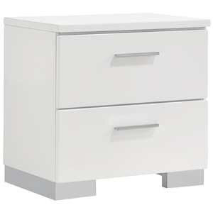 Juego de Dormitorio Convertible de 5 Piezas en Madera Blanca con Acabado Brillante, Tamaño King, para Apartamento y Hotel - Product Image 3