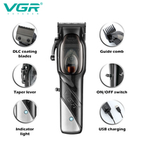 Tondeuse à cheveux professionnelle rechargeable sans fil de machine de coupe de cheveux de salon de VGR-002 pour les hommes