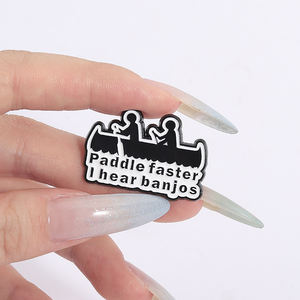 Drôle rivière aventure émail broche pagaie plus rapide Banjos ligne broche revers Badge sac à dos bijoux cadeau pour les <span class=keywords><strong>amis</strong></span> - Product Image 4