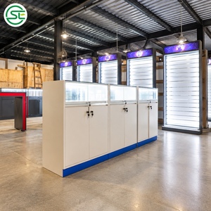 Vitrine de présentation pour téléphones avec dessus en verre blanc, comptoir de magasin de téléphonie mobile, présentoir d'accessoires pour téléphones portables, équipement de magasin de détail, sur mesure - Product Image 6