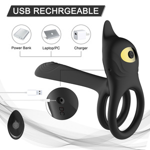 Double moteur Vibration Hommes Masturbation Jouets One Store Offre Spéciale et Balle Sexy Femme Couple Résonance <span class=keywords><strong>Anneau</strong></span> Plastique - Product Image 5