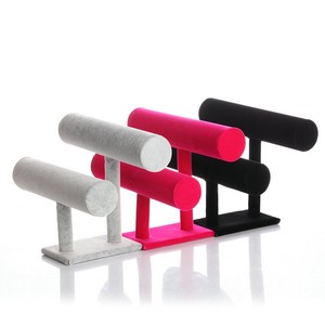 Expositor de pulseras de tres niveles, de gamuza, para <span class=keywords><strong>relojes</strong></span>, joyas y accesorios, con diseño empalmado. - Product Image 3