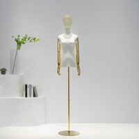 Mannequin de mode, torse creux, tête réglable, demi-corps, mannequin féminin, optionnel avec bras en bois/plaqué pour l'affichage de robes de mariée