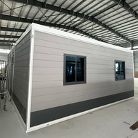 Maison conteneur extensible et pliable de 20 à 40 pieds, gain de place, design compact, maison préfabriquée avec murs isolés