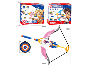 Ensemble de jouets de tir pour enfants avec pistolet à balles souples EVA, arc et flèches, sûr et non toxique, pour le sport en plein air, cadeau pour enfants, jeu à la maison et dans la cour - Product Image 4