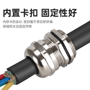 Connecteur de câble étanche en acier inoxydable M12 PG Fixe Type M Gland Seal Certifié ROHS Tête de câble en métal - Product Image 5