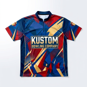 Custom Sublimated Half Sleeve <b>Bowling</b> Jerseys Personalized Team Shirts Breathable Durable Quick-Dry Polyester Full Dye-Sub - Product Image 1