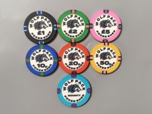 Chips Games Ace King Custom Tri-Color Design Poker Chips Tray with One-<b>Side</b> Printing Personalized with Your Artwork - Product Image 4