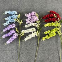 Bunga Wisteria Gantung Grosir Warna Ungu, Bunga Wisteria Buatan dari Sutra untuk Dekorasi Buket Pernikahan, Centerpieces, dan Rangkaian Bunga