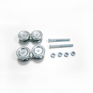 Kit de quincaillerie pour porte de grange à rail robuste Rouleau supérieur coulissant intérieur et extérieur - Product Image 3