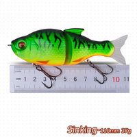 Runtoo – leurres de pêche Swimbait à deux sections de 110mm, 37g, appât artificiel de Simulation coulant pour brochet, perche, bar, nouveau Design